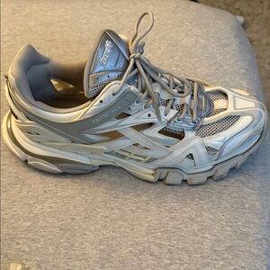 Balenciaga Gray and White Sneakers